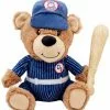 Frisco Baseball Bear Plush Squeaky Dog Toy, Blue -The Frisco Store 252742 MAIN. SY630 V1613158280