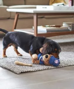 Frisco Baseball Bear Plush Squeaky Dog Toy, Blue -The Frisco Store 252742 PT5. SY630 V1615814553