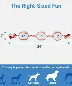 Frisco Baseball Plush with Rope Dog Toy -The Frisco Store 252752 PT1. SY630 V1615331486