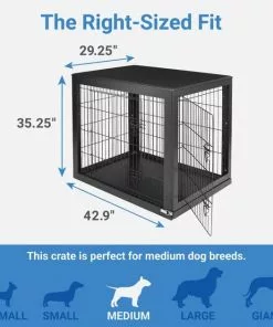 Frisco Double Door Furniture Style Dog Crate, Black 8 Frisco Double Door Furniture Style Dog Crate, Black -The Frisco Store 253027 PT1. SY630 V1645804632