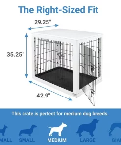 Frisco Double Door Furniture Style Dog Crate, White 8 Frisco Double Door Furniture Style Dog Crate, White -The Frisco Store 253031 PT1. SY630 V1645804598