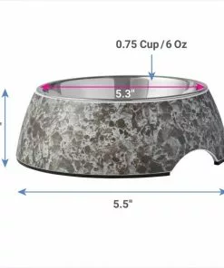 Frisco Black Marble Design Stainless Steel Dog & Cat Bowl 11 Frisco Black Marble Design Stainless Steel Dog & Cat Bowl -The Frisco Store 253046 PT1. SY630 V1618857278