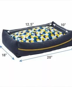 Frisco Faux Felt Reversible Modern Zipper Bolster Cat & Dog Bed -The Frisco Store 255147 PT1. SY630 V1616593130