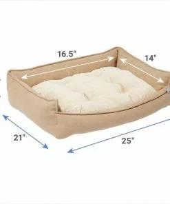 Frisco Faux Felt Flange Edge Bolster Cat & Dog Bed -The Frisco Store 255164 PT1. SY630 V1616593115