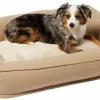 Frisco Faux Felt Orthopedic Rectangular Bolster Dog Bed w/Removable Cover -The Frisco Store 255174 MAIN. SY630 V1657656395