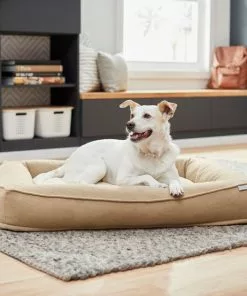 Frisco Faux Felt Orthopedic Rectangular Bolster Dog Bed w/Removable Cover -The Frisco Store 255174 PT2. SY630 V1657656395