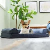 Frisco Faux Felt Orthopedic Sofa Bolster Dog Bed w/Removable Cover -The Frisco Store 255181 MAIN. SY630 V1651777752