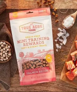 Frisco||True Acre Foods Frisco Fetch Squeaking Colorful Tennis Ball Dog Toy & True Acre Foods Salmon Recipe Mini-Training Rewards Grain-Free Soft & Chewy Dog Treats -The Frisco Store 255469 PT5. SY630 V1603199477