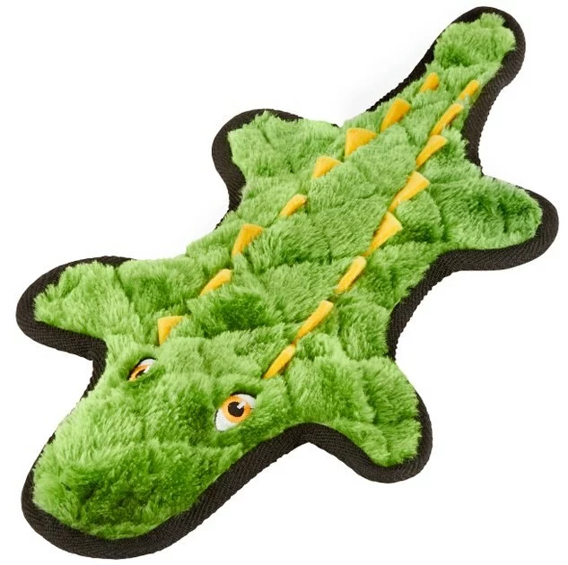 Frisco Flat Plush Squeaking Alligator Dog Toy, Medium & Frisco Flat Plush Squeaking Raccoon Dog Toy, Medium 4 Frisco Flat Plush Squeaking Alligator Dog Toy, Medium & Frisco Flat Plush Squeaking Raccoon Dog Toy, Medium - Image 2