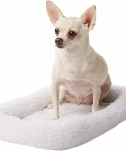 Frisco Fold & Carry Single Door Collapsible Wire Dog Crate & Frisco Quilted Dog Crate Mat, Ivory -The Frisco Store 255487 PT4. SY630 V1604078422