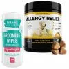 Frisco||PetHonesty Frisco Hypoallergenic Grooming Wipes with Organic Aloe for Dogs & Cats, Unscented & PetHonesty Allergy Relief Snacks Immunity Strength & Digestive Health Soft Chews Dog Supplement -The Frisco Store 255569 MAIN. SY630 V1603717888