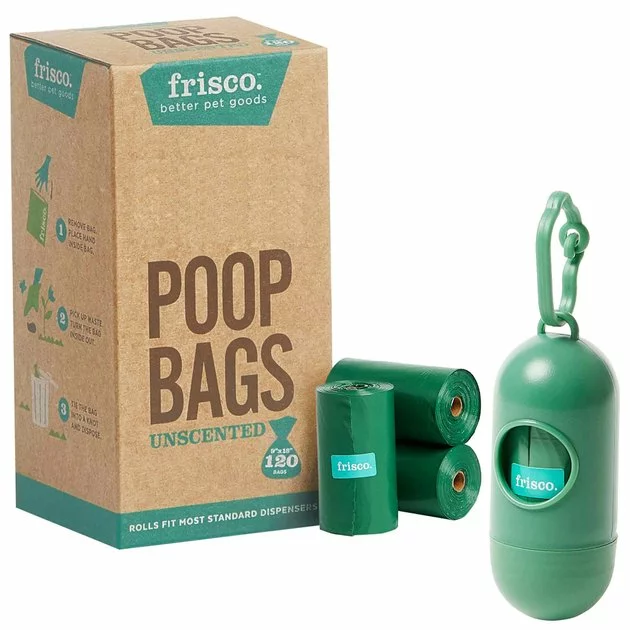 Frisco Refill Dog Poop Bag, 120 count & Frisco Dog Poop Bag & Dispenser, 15 count 3 Frisco Refill Dog Poop Bag, 120 count & Frisco Dog Poop Bag & Dispenser, 15 count