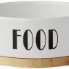 Frisco Ceramic Food Dog & Cat Bowl with Wood Base -The Frisco Store 256042 MAIN. SY630 V1615317396
