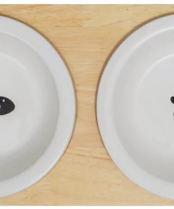 Frisco Double Elevated Cat Bowl with Wood Stand, 0.62 Cup -The Frisco Store 256082 PT4. SY630 V1615313792