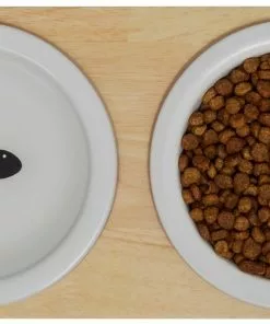 Frisco Double Elevated Cat Bowl with Wood Stand, 0.62 Cup -The Frisco Store 256082 PT5. SY630 V1615313218
