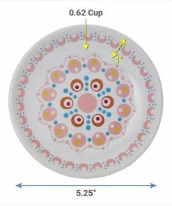 Frisco Kaleidoscope Pattern Non-skid Ceramic Cat Dish, Pink, 0.62 Cup -The Frisco Store 256084 PT2. SY630 V1618494740