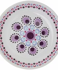 Frisco Kaleidoscope Pattern Non-skid Ceramic Cat Dish, Purple, 0.62 Cup -The Frisco Store 256088 PT4. SY630 V1617042706