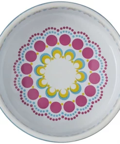 Frisco Kaleidoscope Pattern Non-skid Ceramic Cat Dish, Blue, 1.62 Cups -The Frisco Store 256094 PT4. SY630 V1615312987