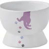 Frisco Cat Print Non-skid Elevated Ceramic Cat Bowl, Short, 1.0 Cup -The Frisco Store 256096 MAIN. SY630 V1615299769