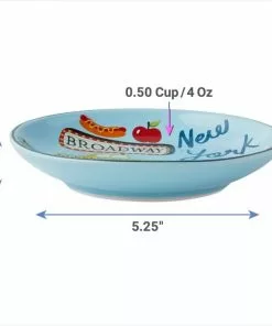Frisco New York Non-skid Ceramic Cat Dish, 0.62 Cup -The Frisco Store 256119 PT3. SY630 V1618494712