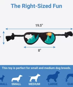 Frisco Road Trip Aviator Sunglasses Plush with Rope Squeaky Dog Toy -The Frisco Store 261986 PT1. SY630 V1623698245