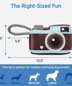 Frisco Road Trip Camera Plush with Rope Squeaky Dog Toy -The Frisco Store 261988 PT1. SY630 V1623698249