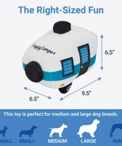 Frisco Road Trip Happy Camper Plush Squeaky Dog Toy -The Frisco Store 261990 PT1. SY630 V1623859647