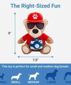 Frisco Road Trip Tourist Bear Plush Squeaky Dog Toy -The Frisco Store 261995 PT1. SY630 V1622563654