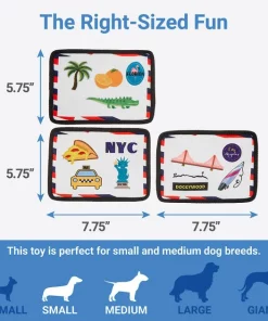 Frisco Road Trip Postcards Flat Plush Squeaky Dog Toy, 3 count -The Frisco Store 262005 PT1. SY630 V1622563638