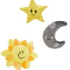 Frisco Road Trip Sun, Moon, & Star Plush Squeaky Dog Toy, 3 count