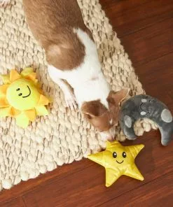 Frisco Road Trip Sun, Moon, & Star Plush Squeaky Dog Toy, 3 count -The Frisco Store 262007 PT3. SY630 V1618598695