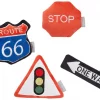 Frisco Road Trip Traffic Signs Plush Squeaky Dog Toy, 4 count -The Frisco Store 262016 MAIN. SY630 V1618598249