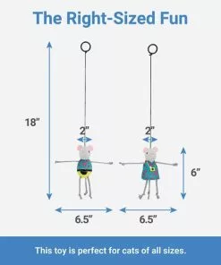 Frisco Road Trip Tourist Bouncy Mouse Cat Toy with Catnip, 2 count -The Frisco Store 262018 PT1. SY630 V1623698248