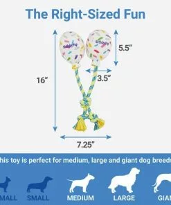 Frisco Birthday Balloon Bouquet Plush with Rope Squeaky Dog Toy -The Frisco Store 264440 PT1. SY630 V1623698254