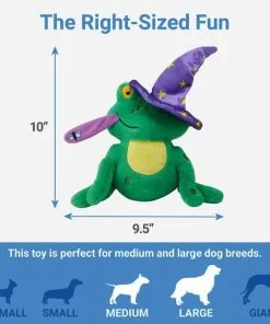 Frisco Magic Wizard Frog Plush Squeaky Dog Toy -The Frisco Store 265588 PT1. SY630 V1623352151