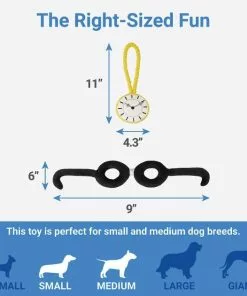 Frisco Magic Pocket Watch & Glasses Plush Squeaky Dog Toy, 2 count -The Frisco Store 265590 PT1. SY630 V1623352152