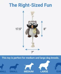 Frisco Magic Owl Plush with Rope Squeaky Dog Toy -The Frisco Store 265594 PT1. SY630 V1623352112