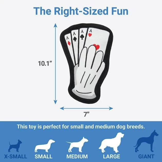 Frisco Magic Lucky Aces Flat Plush Squeaky Dog Toy 4 Frisco Magic Lucky Aces Flat Plush Squeaky Dog Toy - Image 2