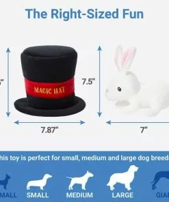 Frisco Magic Rabbit in a Hat 2-in-1 Plush Squeaky Dog Toy -The Frisco Store 265616 PT1. SY630 V1623352138