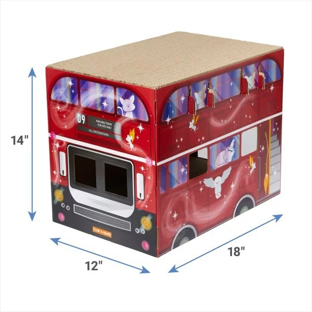 Frisco Magic Bus Cardboard Cat House, 2-Story 4 Frisco Magic Bus Cardboard Cat House, 2-Story - Image 2