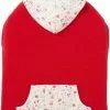 Frisco Floral Accent Dog & Cat Hoodie, Red -The Frisco Store 268042 MAIN. SY630 V1637717839