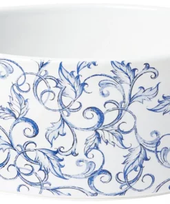 Frisco Blue Garden Non-skid Ceramic Dog Bowl