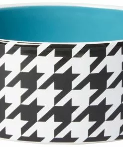 Frisco Houndstooth Non-skid Ceramic Dog Bowl