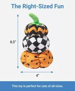 Frisco Halloween Fancy Pumpkin Plush Kicker Cat Toy with Catnip -The Frisco Store 270286 PT1. SY630 V1626285065