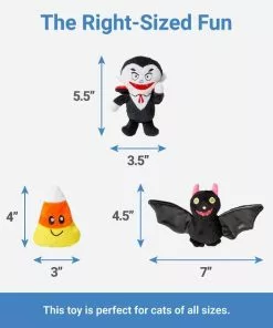 Frisco Halloween Haunted Friends Plush Cat Toy with Catnip, 3 count -The Frisco Store 270288 PT1. SY630 V1626284177