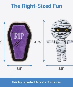 Frisco Halloween Mummy & Coffin Plush Cat Toy with Catnip, 2 count -The Frisco Store 270309 PT1. SY630 V1626284163