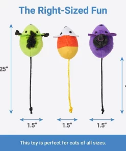 Frisco Halloween Mice Plush Cat Toy with Catnip, 3 count -The Frisco Store 270333 PT1. SY630 V1626461163