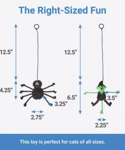 Frisco Witch & Spider Bouncy Cat Toy with Catnip, 2 count 6 Frisco Witch & Spider Bouncy Cat Toy with Catnip, 2 count -The Frisco Store 270345 PT1. SY630 V1626284182