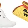 Frisco Halloween Fiesta Ghost & Taco Plush Squeaky Dog Toy, 2 count