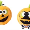 Frisco Halloween Nerdy Jack-o-Lanterns Plush Squeaky Dog Toy, 2 count